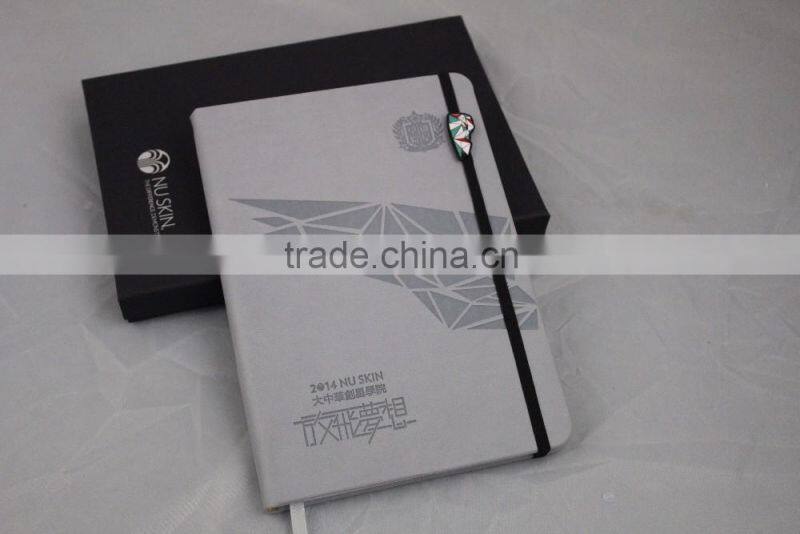 Professional factory customized pessonalized hardcover notebook , flying dreams notebook with elastic band and ribbon