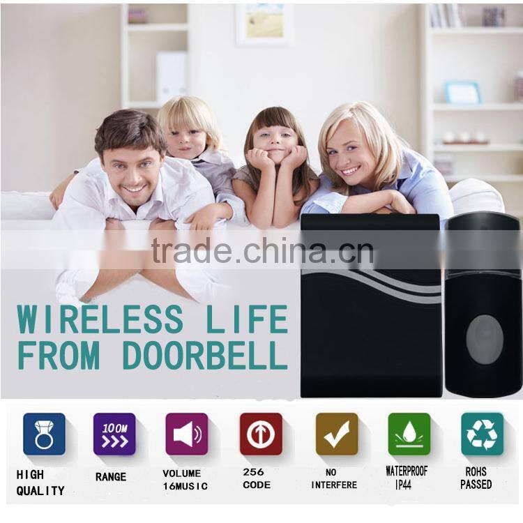 Over 15years experience factory long distance control digital doorbell wireless doorbell flashing light for the deaf