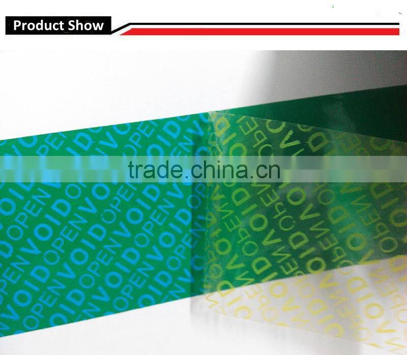 Multi color security VOID label material