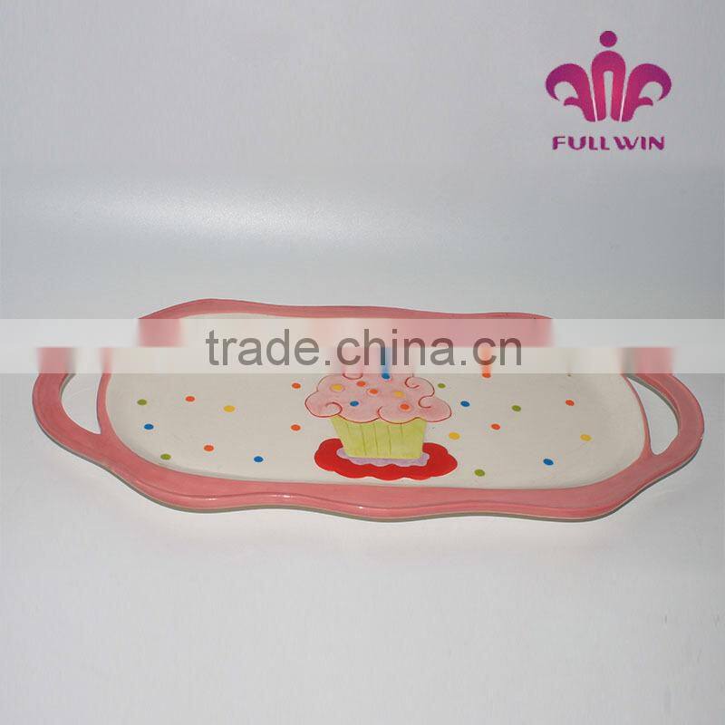 ceramic ice cream tray decorate indian wedding trays