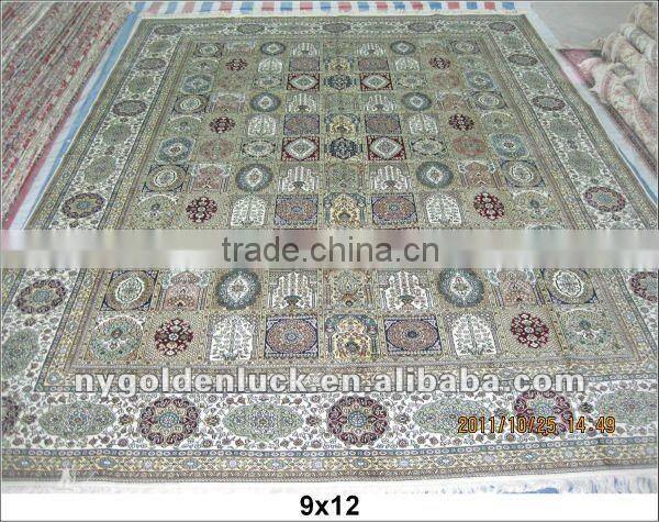 9x12 400L double knotted persian design bed room mat