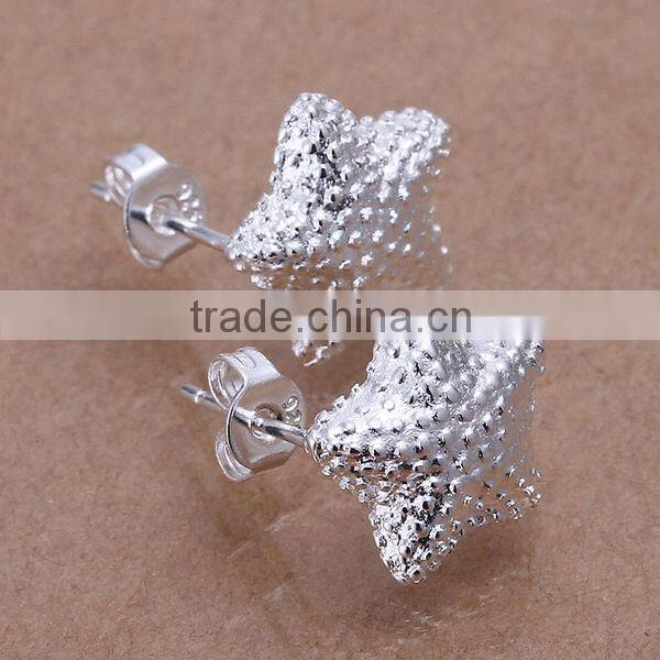 jewelry wholesale fashion women star stud earrings 925 silver