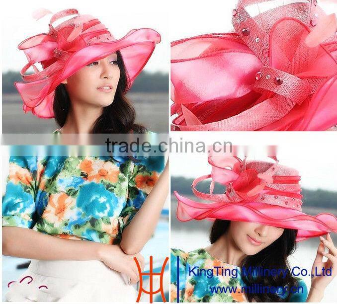 Wholesales Fashion Trendy Millinery Organza Hats