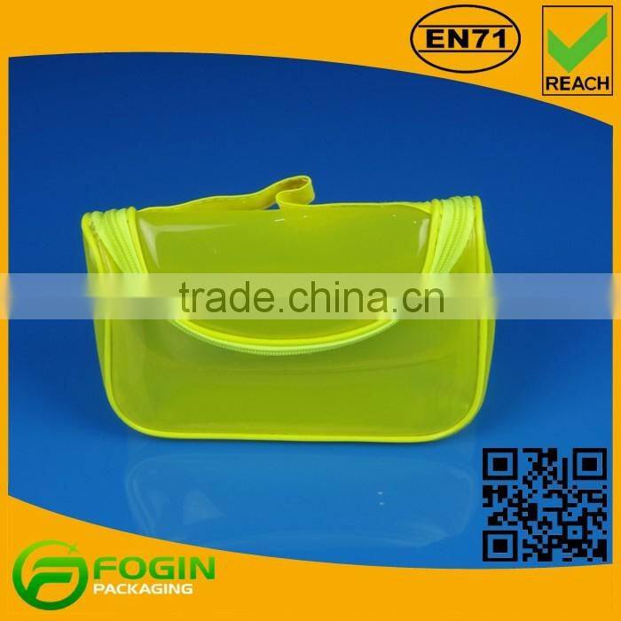 promotional cosmetic pvc bag packaging with button