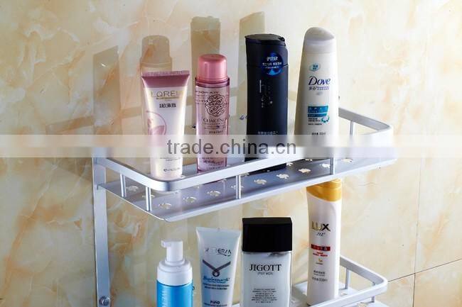 Space aluminium material 3-tier Wall fitting shelf for shower/bathroom accessories