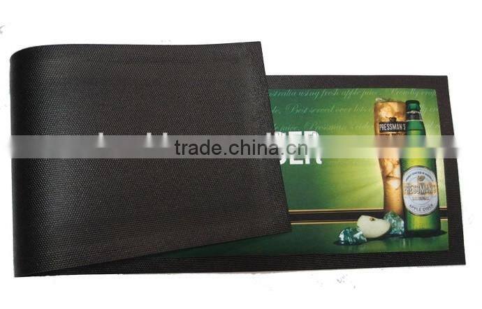 Bar drip rail mat factory, Logo bar mat for beer , Rubber bar spill mat