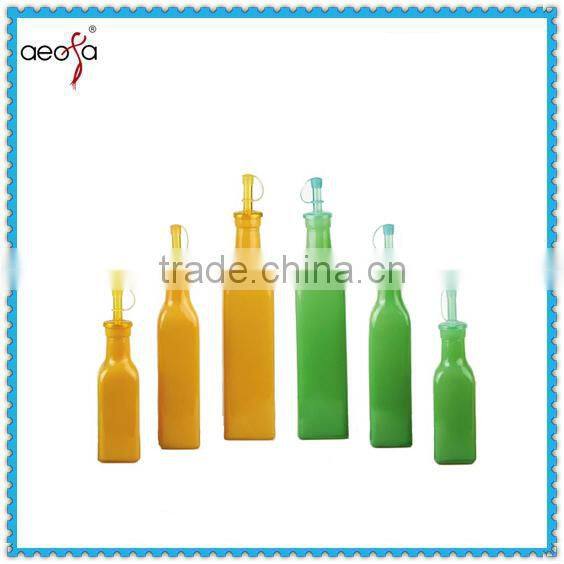 100ml clear glass oil and vinegar dispenser bottle