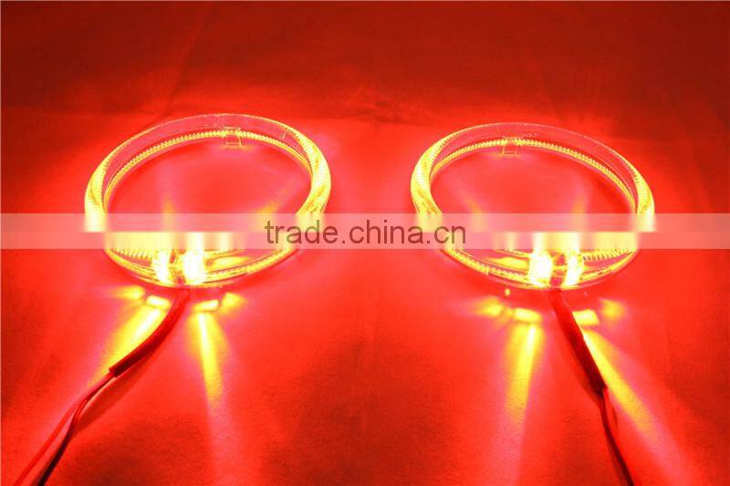 red color waterproof 80mm led angel eyes head lamp xenon bulb CE-certificate headlight for car led halo rings kit