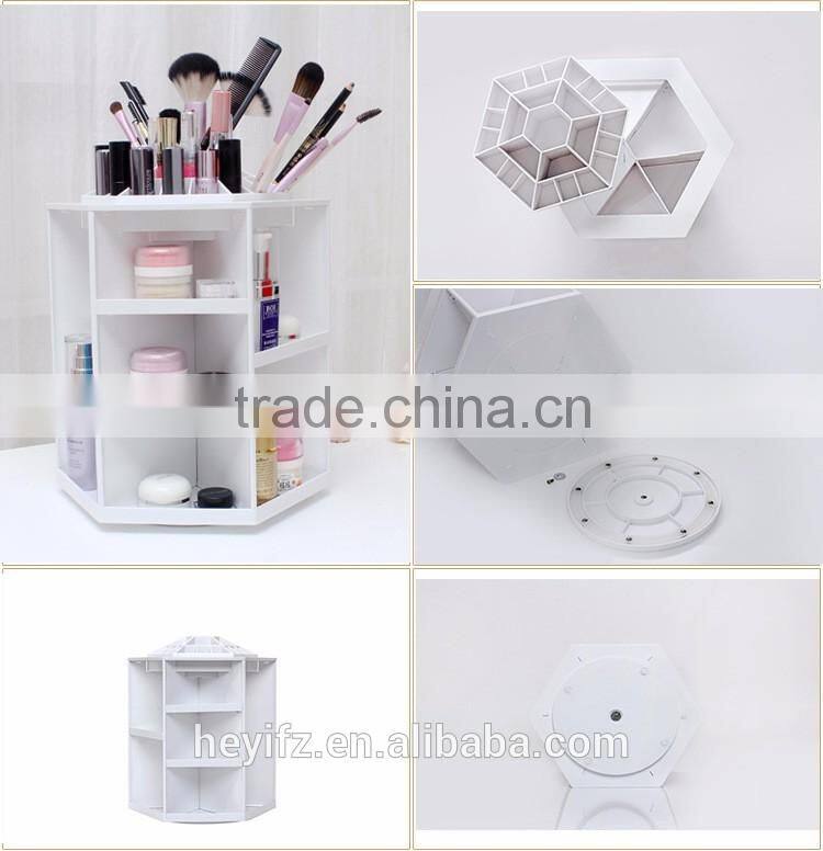2016 Hot Selling ABS Multi Layer 360 Degree Rotating Cosmetics Storage Organizer