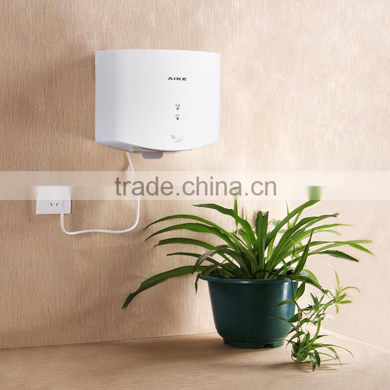 AIKE HAND DRYER AK2630 ABS Plastic Automatic Jet Air Hand Drier for bathroom