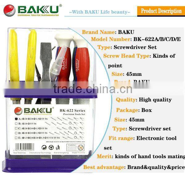 High quality precison screwdriver set fit kind of electrical tools and moblie phone (BK-622)