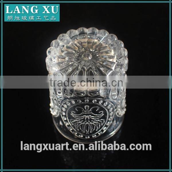 LX-Z013 press engraved Decorative Votives Glass votive candle holder