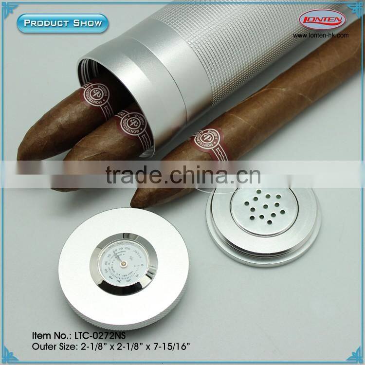 Cigar aluminum tube humidor