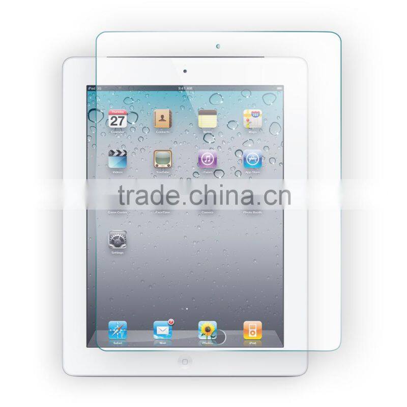 Waterproof and shockproof 2.5D 9H tempered glass screen protector for Apple ipad 2/3/4/5