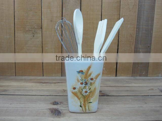 Decorative salt and pepper ceramic shaker and spice jars