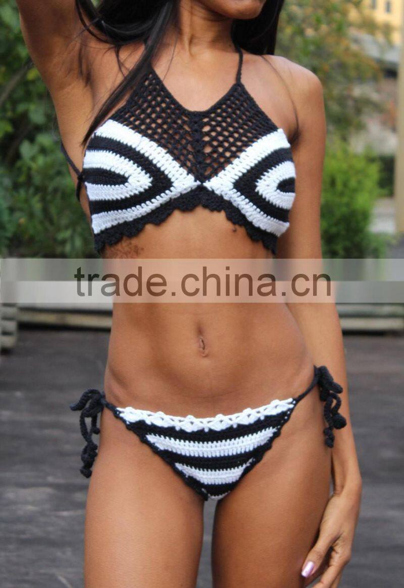 Summer beach women sexy crochet bikini swimwear