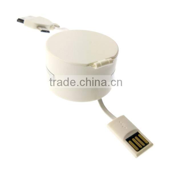 High quality high speed 2in1 usb cable for iphone and Android cell phone date sync charger cable
