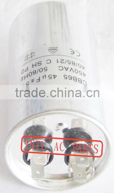 CBB65 Motor Capacitor Air conditioner Capacitor CBB65 Air Conditioner Motor Start Run Capacitor 45uF 450VAC 50/60Hz