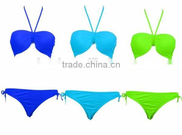 Women 2PCS Sexy Padded Swimwear Ladies Bikini Beachwear Sexy Sling Bikini