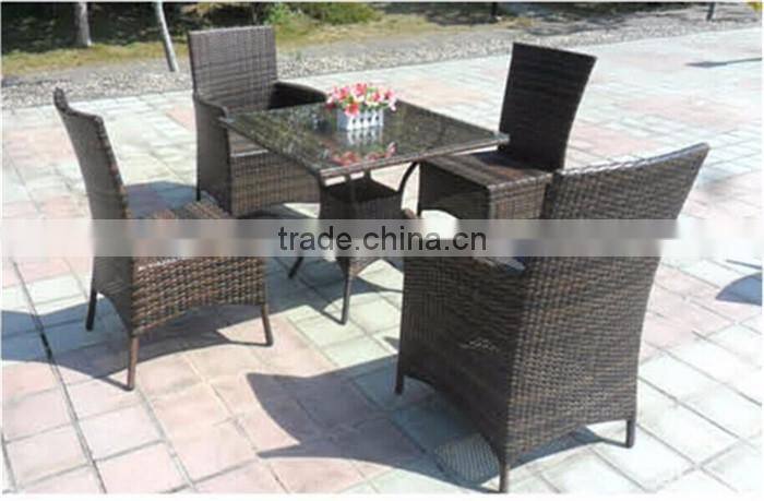 Wicker chairs and table dining set cube set hotel furniture