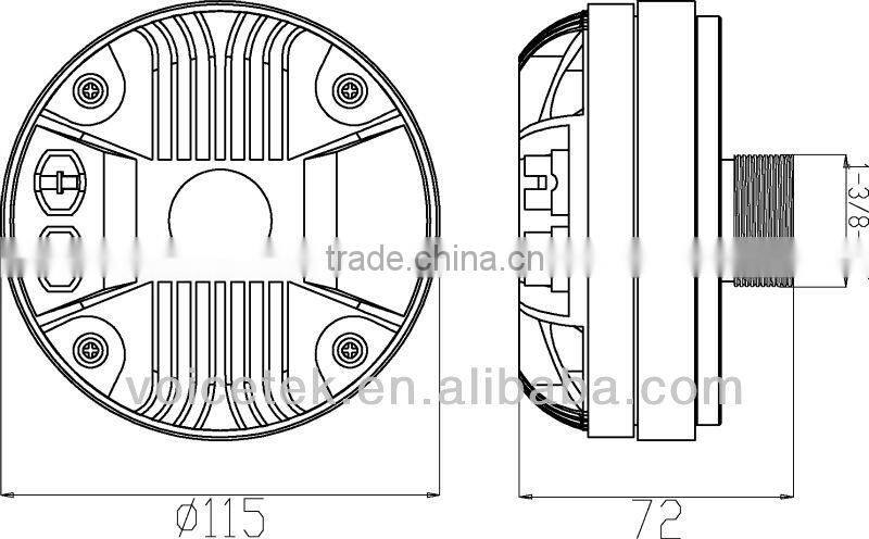TSCT-4403 3" diaphragm tweeter titanium horn compression driver