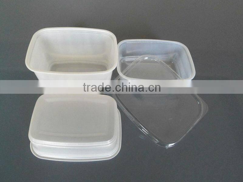 Disposable 750ml food container with lid