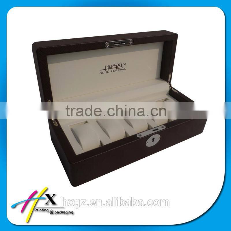 Customized Personalized Luxury Wooden Watch Box for 5 Watches