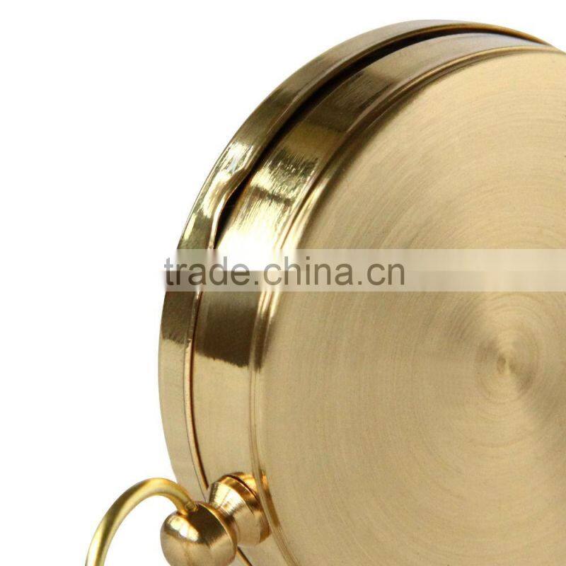 Tranditional Brass Metal Compass Pocket Watch Style Antique Camping Hiking Round