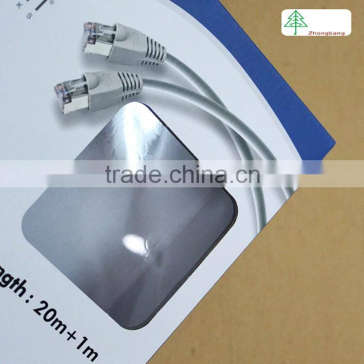 E flute corrugated cardboard box with clear pvc window