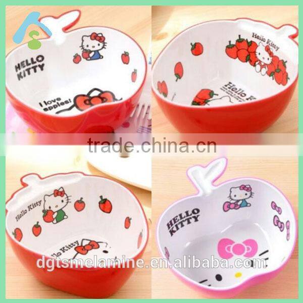 Melamine round bowls with cartoon logo