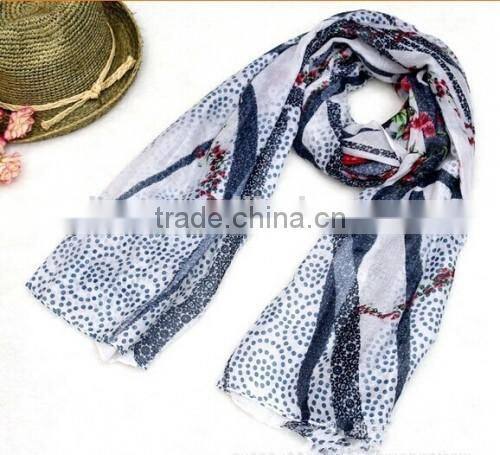 Fashion Hot Sale Pattern Printed Scarf Wholesale Charming Ladies Comfortable Colorful Knit Scarf