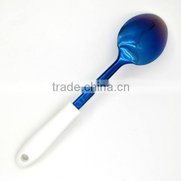 Non-stick TPR handle Latest popular titanize kitchen cooking spoon