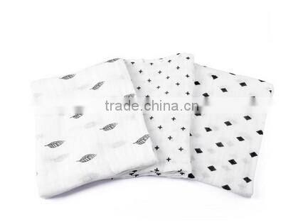 4-in-1 Cotton Baby Muslin Receiving Blankets (4 Pack)