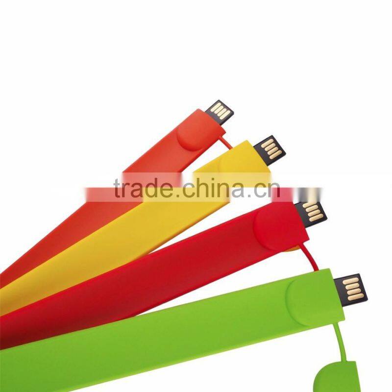 Wholesale Promotional Cheap Price Silicone USB Flash Drive Bracelet Custom Logo