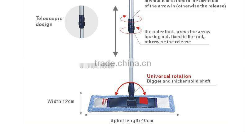 FlEXIBLE microfiber easy clean flat mop