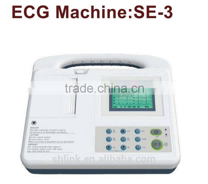 SE-3 Digital 3 channel ECG Machine with CE