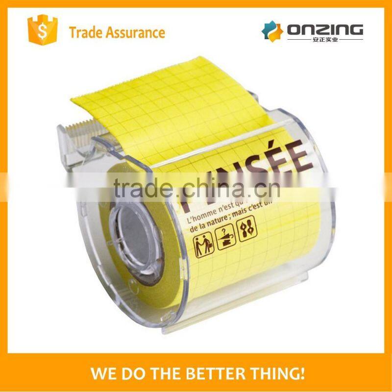 Sticky note rolls paper tape with dispenser