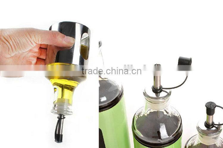 glass bottles oils with metal skin