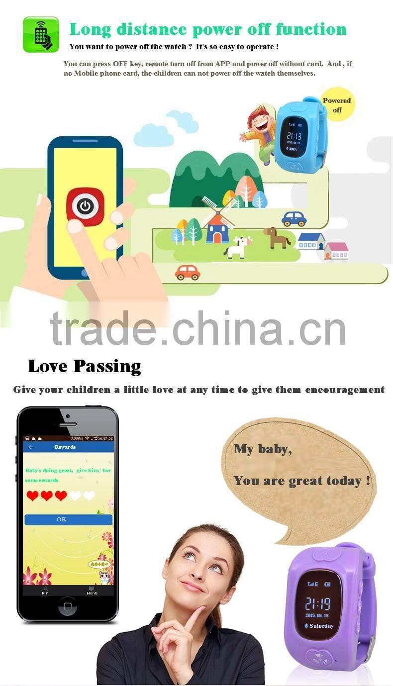 Hot sale emergency children Kids waterproof GPS tracker security smart wrist watch