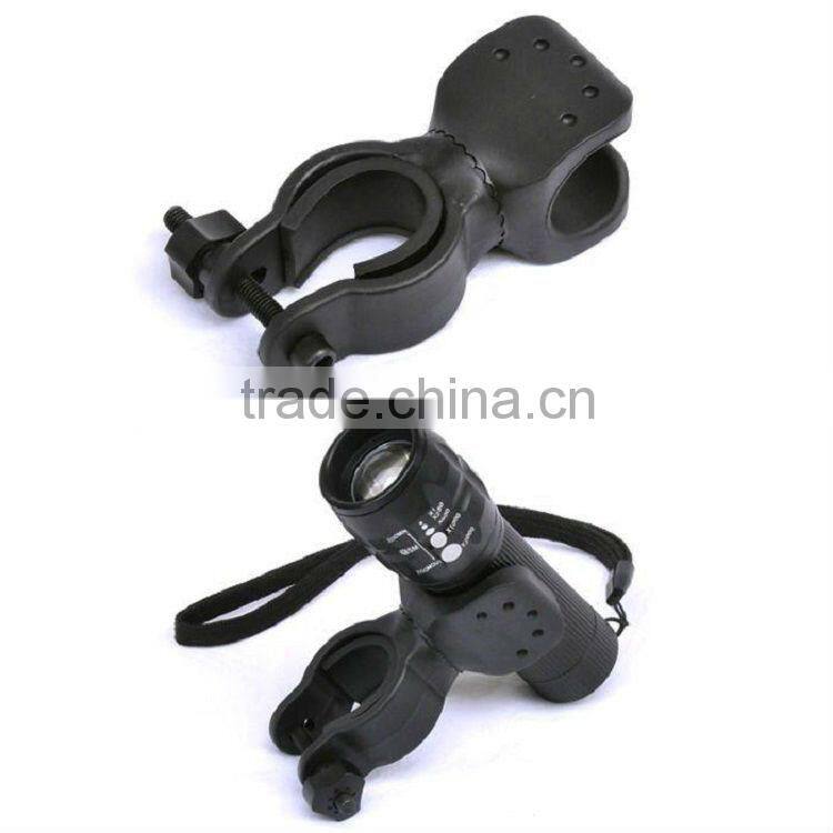 360 Bike Bicycle Light Flashlight Laser LED Torch Mount Clamp Bracket Holder