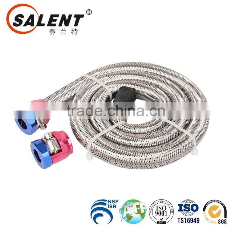 Stainless Nylon Braided Fuel Line Flexible Oil Gas Hose AN12