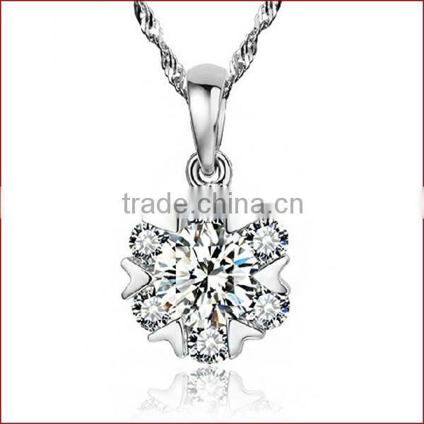 Hot Sales Snowflakes Zircon Necklace Pendant Wholesale ZTB 0082