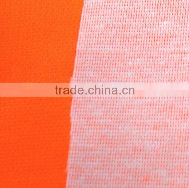 EN20471 50%cot50%polyester CVC knitted fabric in high visibility yellow 165gsm