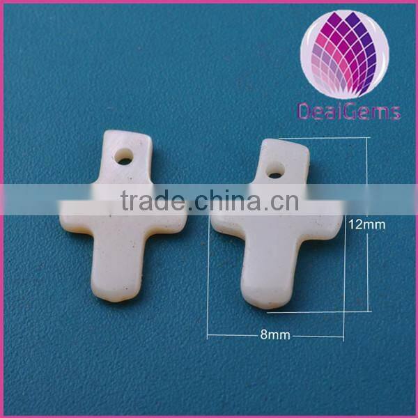 Nature shell plated cross charm