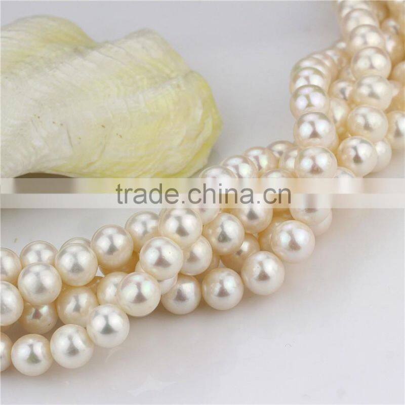 11mm AA grade perfect round wholesale price natural cultured round white pearl beads