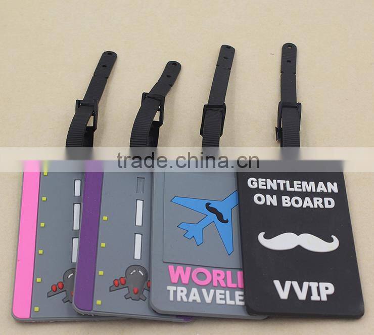 Nice PVC luggage tag wholesale/ hot sell fashion baggage tag,PVC luggage tag baggage tag, fancy soft pvc luggage tags