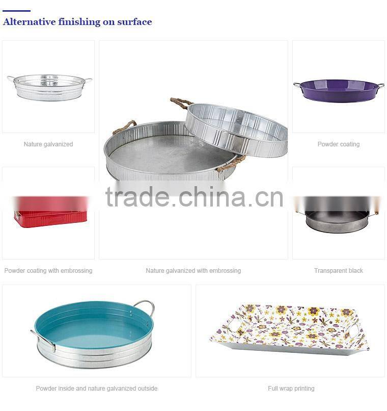 Cocktails Metal Serving Tray, Full Color