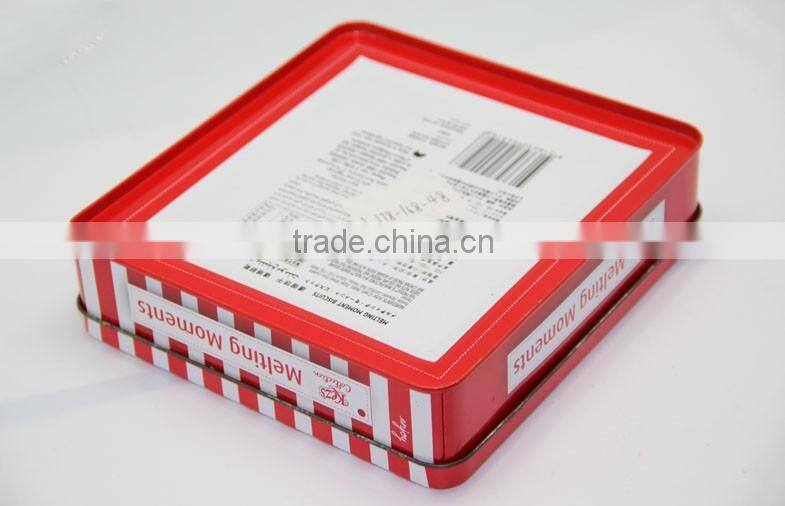Square Cookie Tin Can Customized Design