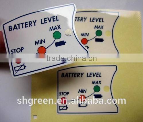 Supermarket paper sticker in roll