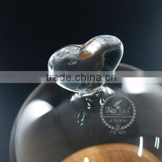 heart top preserved flower arrangement home decoration air plant planter beveled glass terrarium indoor gardening 0100025